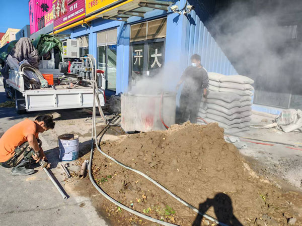 白鹭湖管理区顶管注浆加固
